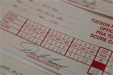 Furyk, Strange, Singh & Nine (9) Others Signed 1993 & 1994 Tuscon National Tournament Used Scorecards 