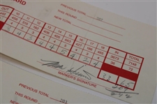 Furyk, Strange, Singh & Nine (9) Others Signed 1993 & 1994 Tuscon National Tournament Used Scorecards 