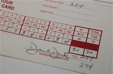 Faldo, Daly, Sutton & Five (5) Others Signed 1995 & 1999 Tuscon National Tournament Used Scorecards