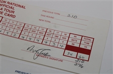 Faldo, Daly, Sutton & Five (5) Others Signed 1995 & 1999 Tuscon National Tournament Used Scorecards