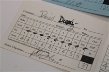 Daly, Duval, Cink & Five (5) Others Signed Undated & 1999 Buick Invitational Tournament Used Scorecards