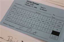 Daly, Duval, Cink & Five (5) Others Signed Undated & 1999 Buick Invitational Tournament Used Scorecards