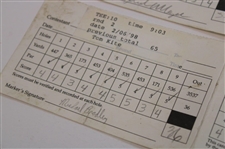 Lehman, Azinger, Kite & Five (5) Others Signed 1993 & 1998 Buick Invitational Tournament Used Scorecards