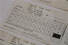 Lehman, Azinger, Kite & Five (5) Others Signed 1993 & 1998 Buick Invitational Tournament Used Scorecards