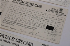 Lehman, Azinger, Kite & Five (5) Others Signed 1993 & 1998 Buick Invitational Tournament Used Scorecards