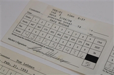 Lehman, Azinger, Kite & Five (5) Others Signed 1993 & 1998 Buick Invitational Tournament Used Scorecards