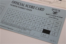 O'Meara, Kite, Leonard & Three (3) Others Signed 1998 Buick Invitational Tournament Used Scorecards