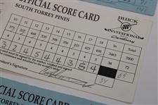 O'Meara, Kite, Leonard & Three (3) Others Signed 1998 Buick Invitational Tournament Used Scorecards