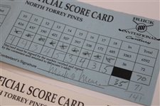 O'Meara, Kite, Leonard & Three (3) Others Signed 1998 Buick Invitational Tournament Used Scorecards