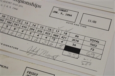 Crenshaw, Mize, Kite & Three (3) Others Signed 1993 & 1994 ToC/Mercedes Tournament Used Scorecards