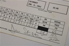 Floyd, Love, Stockton & Five (5) Others Signed 1993 & 1994 ToC/Mercedes Tournament Used Scorecards