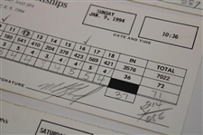Floyd, Love, Stockton & Five (5) Others Signed 1993 & 1994 ToC/Mercedes Tournament Used Scorecards