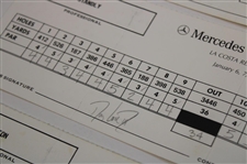 Floyd, Love, Stockton & Five (5) Others Signed 1993 & 1994 ToC/Mercedes Tournament Used Scorecards
