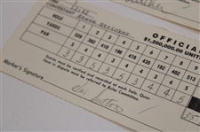 Sutton, Tway, Stricker & Three (3) Others Signed 1994 UA Hawaiian Open Tournament Used Scorecards