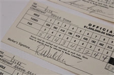 Sutton, Tway, Stricker & Three (3) Others Signed 1994 UA Hawaiian Open Tournament Used Scorecards