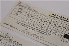 Sutton, Tway, Stricker & Three (3) Others Signed 1994 UA Hawaiian Open Tournament Used Scorecards