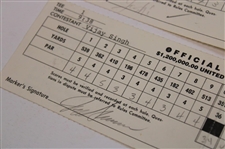 Singh, Irwin, Pavin & Five (5) Others Signed 1994 United Airlines Hawaiian Open Tournament Used Scorecards