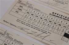 Singh, Irwin, Pavin & Five (5) Others Signed 1994 United Airlines Hawaiian Open Tournament Used Scorecards