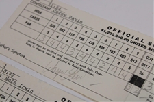 Singh, Irwin, Pavin & Five (5) Others Signed 1994 United Airlines Hawaiian Open Tournament Used Scorecards