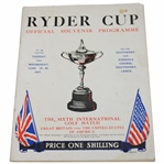 Henry Picards Personal 1937 Ryder Cup Program Signed By Nelson, Manero, Shute & Guldahl JSA ALOA 