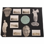 1926 Bobby Jones & Walter Hagen Exhibition Ticket Highland Golf & CC Original Photo Collage