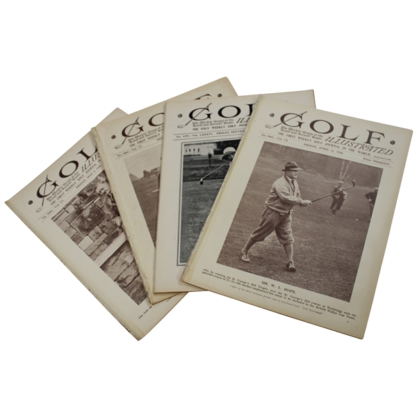 Four (4) 1926 & 1930 April, May & September Golf Illustrated Weekly Journals/Magazines