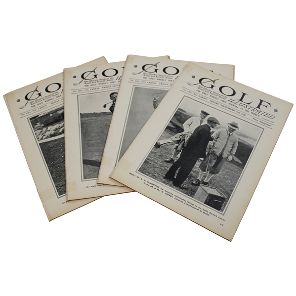 Four (4) 1926 August & September Golf Illustrated Weekly Journals/Magazines