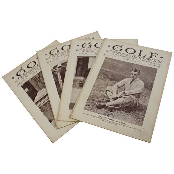 Four (4) 1930 July & August Golf Illustrated Weekly Journals/Magazines