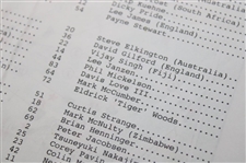 1995 Masters Tournament Thursday Pairing Sheet - Tiger's Masters Debut