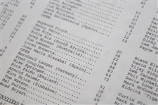 1995 Masters Tournament Thursday Pairing Sheet - Tiger's Masters Debut