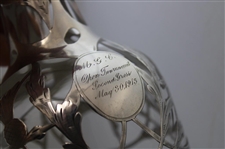 1913 Open Tournament Second Gross Sterling Silver Overlay Glass Decanter