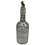 1913 Open Tournament Second Gross Sterling Silver Overlay Glass Decanter
