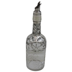 1913 Open Tournament Second Gross Sterling Silver Overlay Glass Decanter