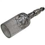 1913 Open Tournament Second Gross Sterling Silver Overlay Glass Decanter