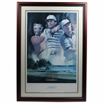 Palmer, Player & Nicklaus Signed 1997 The Big Three Invitational Poster JSA ALOA - Framed