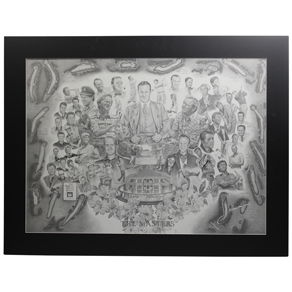 Fuzzy Zoeller & Tommy Aaron Signed The Masters Matted Display JSA ALOA