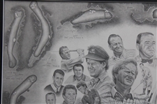 Fuzzy Zoeller & Tommy Aaron Signed The Masters Matted Display JSA ALOA