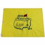 Phil Mickelson Signed 2010 Masters Embroidered Flag JSA ALOA