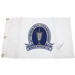 Jack Nicklaus Signed 62nd Senior PGA Championship at Ridgewood CC Embroidered Flag JSA ALOA