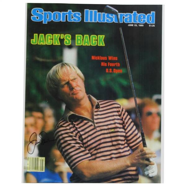 Jack Nicklaus Signed June 1980 Sports Illustrated Magazine Oversized Print JSA ALOA