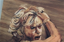 Marquetry Portrait of Marle Bauer Hagge Ceramic Tile by Tony Jacklin - WGHoF Collection