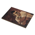 Marquetry Portrait of Self Portrait Print on Board by Tony Jacklin - WGHoF Collection