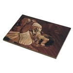 Marquetry Portrait of Self Portrait Print on Board by Tony Jacklin - WGHoF Collection