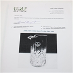 Brad Bryant’s 2003 AT&T Pebble Beach Pro-Am Glass Vase