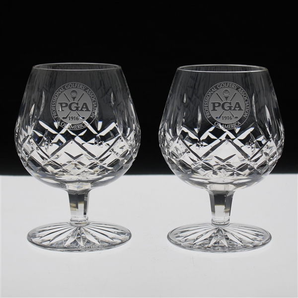 Brad Bryant’s Set of Two (2) PGA of America Waterford Ale Glasses