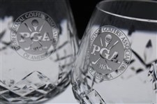Brad Bryant’s Set of Two (2) PGA of America Waterford Ale Glasses