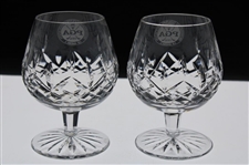 Brad Bryant’s Set of Two (2) PGA of America Waterford Ale Glasses