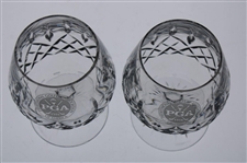 Brad Bryant’s Set of Two (2) PGA of America Waterford Ale Glasses