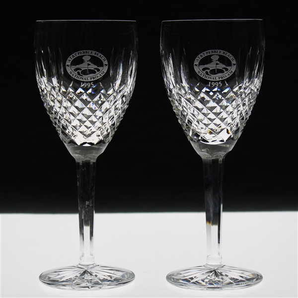 Brad Bryant’s Set of Two (2) 1995 AT&T Pebble Beach Pro-Am Wine Glasses