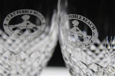Brad Bryant’s Set of Two (2) 1995 AT&T Pebble Beach Pro-Am Wine Glasses